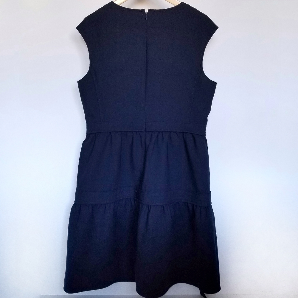 Tory Burch Navy Blue Bow Midi Dress - Picture 4 of 13